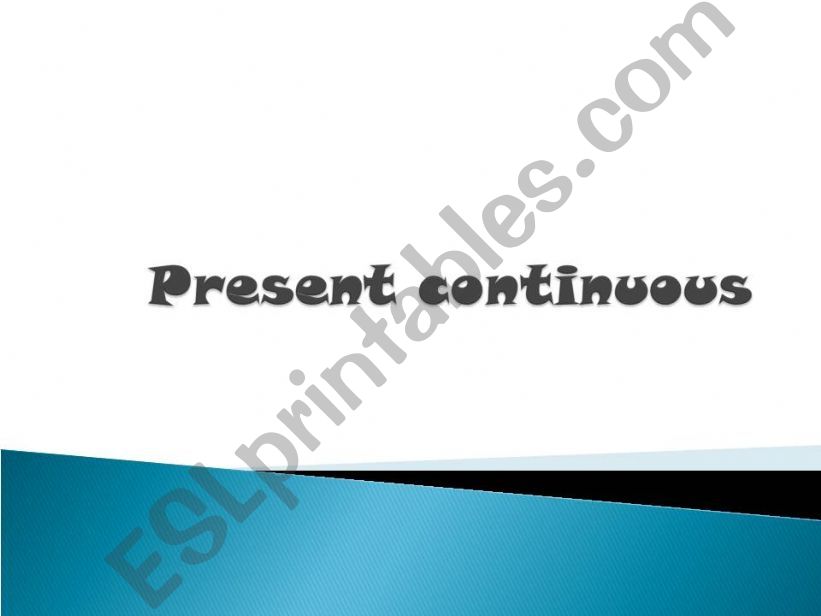 present continuous  powerpoint