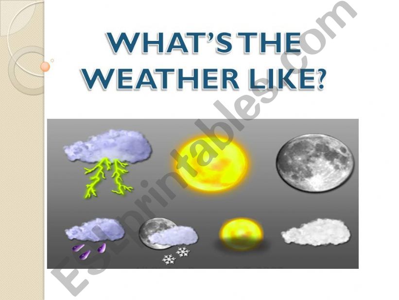 Whats the weather like? powerpoint