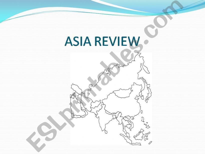 Asian Map Review Powerpoint powerpoint