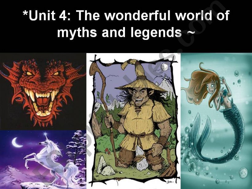 Myths and Legends powerpoint