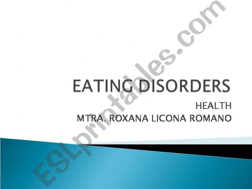 Eating Disorders powerpoint