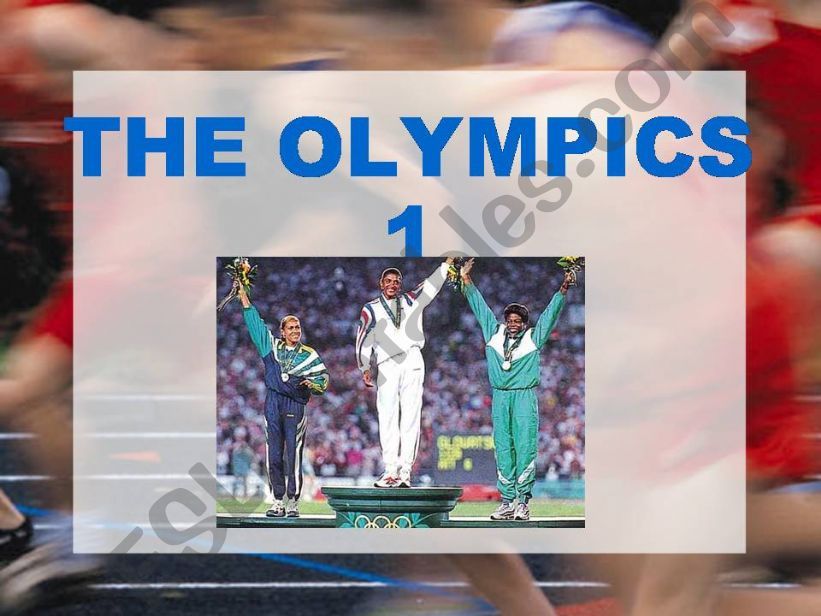 The Olympics (Part 1) powerpoint
