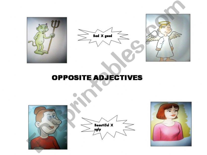opposite adjectives flashcards