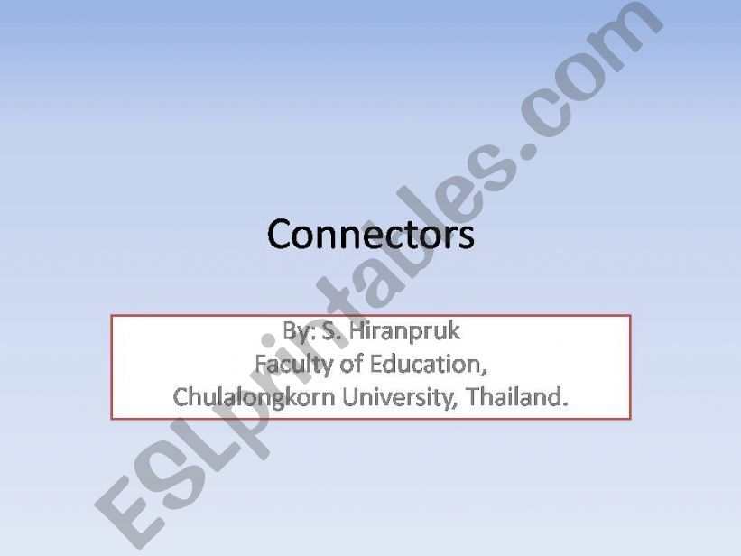 Connectors Presentation powerpoint