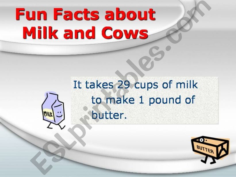 Fun Facts about Milk powerpoint