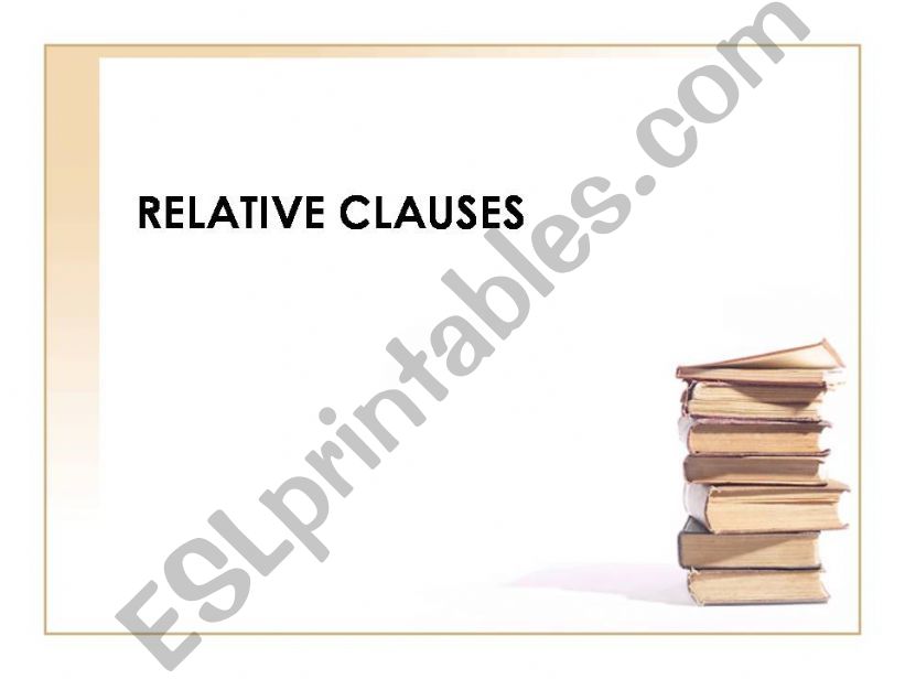 Relative Clauses powerpoint