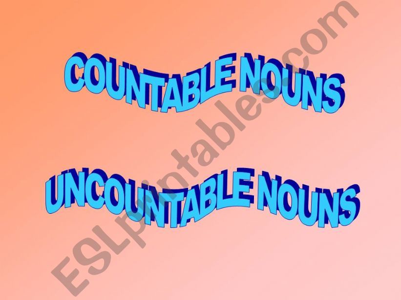 COUNT NOUNS powerpoint