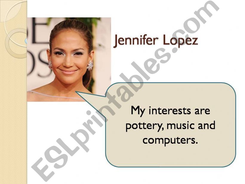 Hobbies and Interests powerpoint
