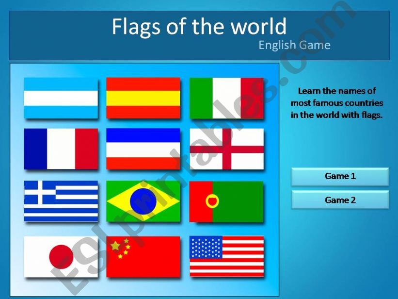 Flags of the world powerpoint