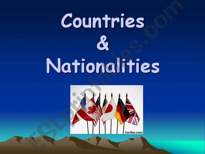 countries and nationalites powerpoint