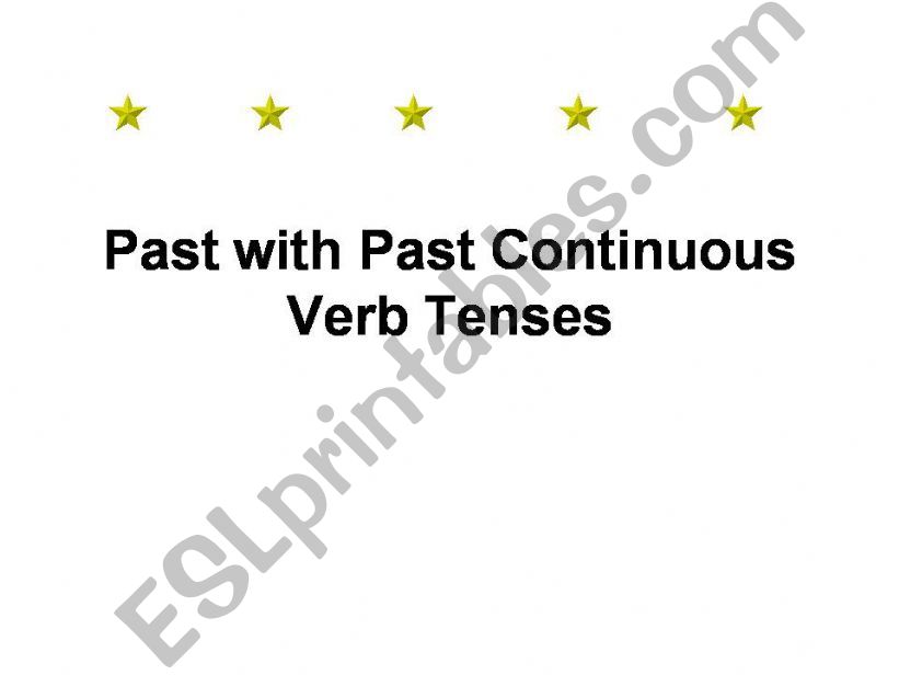 A powerpoint slide about Past Simple-Continuous Tenses with When-While