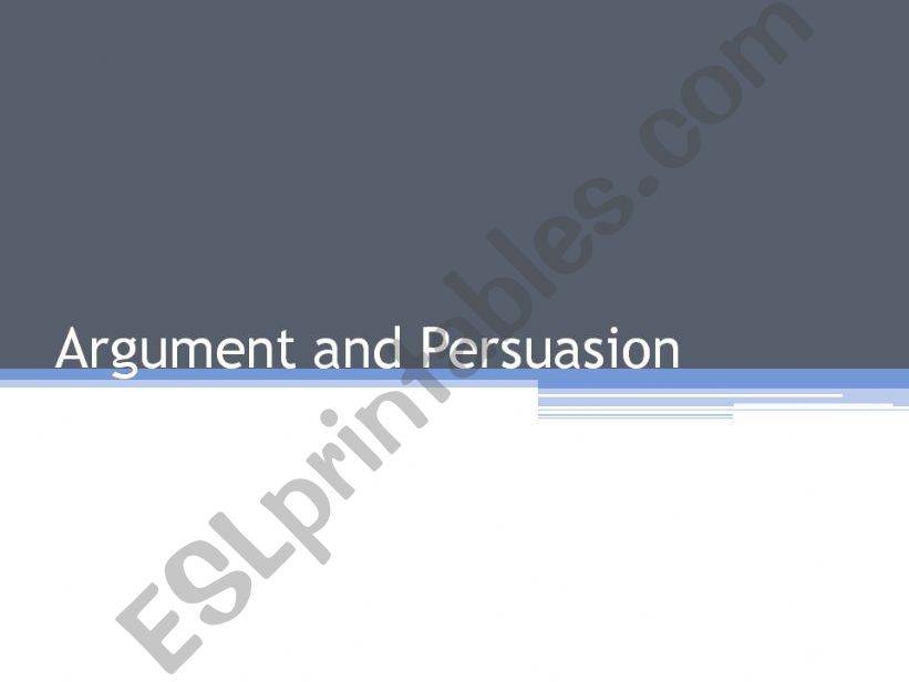 Differences between argument and persuation 