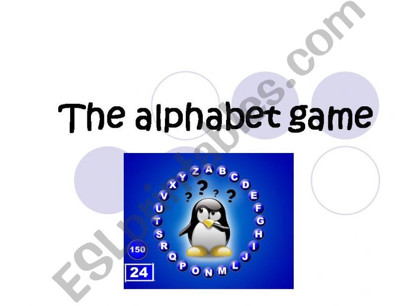 The alphabet game powerpoint