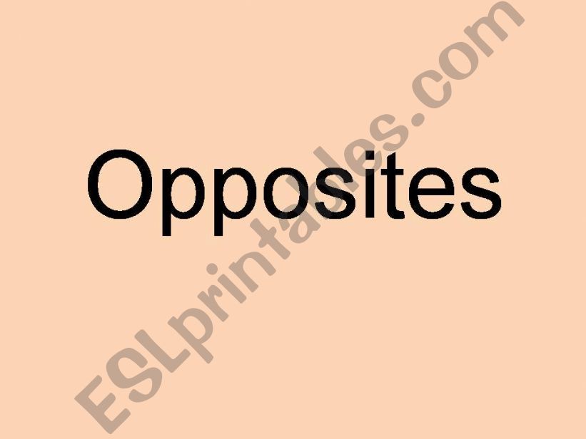 Opposites powerpoint