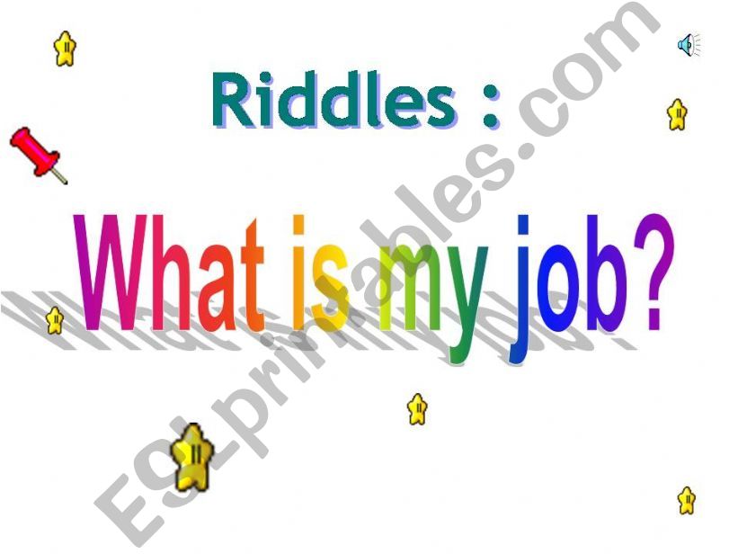 Riddles about jobs powerpoint