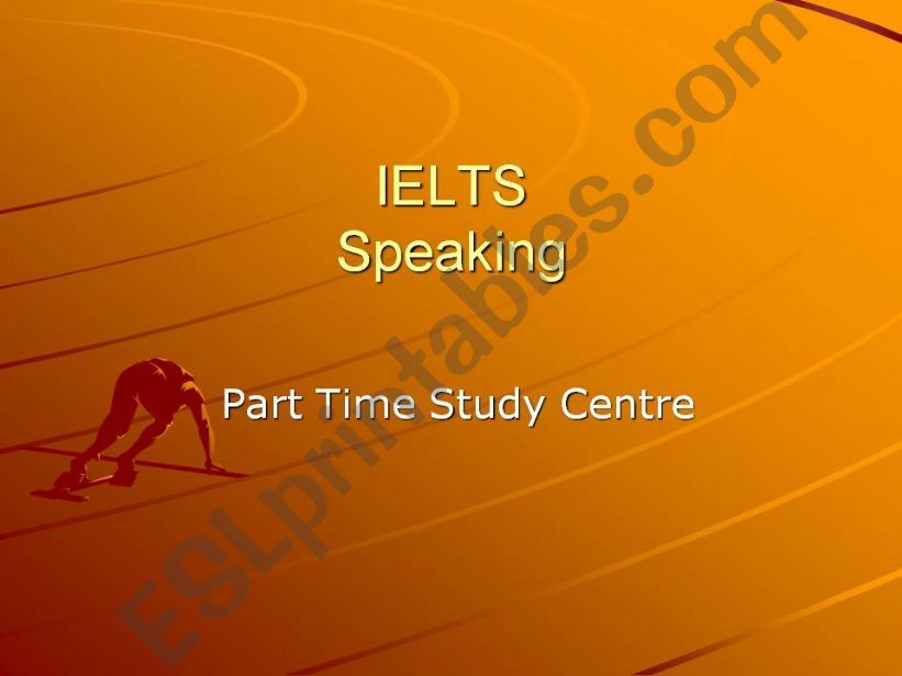 IELTS (Speaking) powerpoint