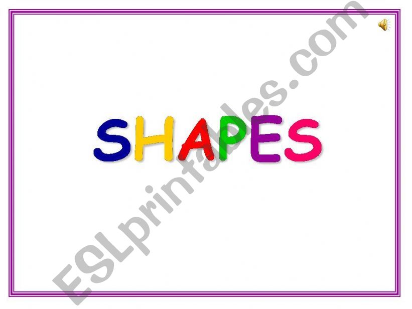 shapes for 1st graders powerpoint