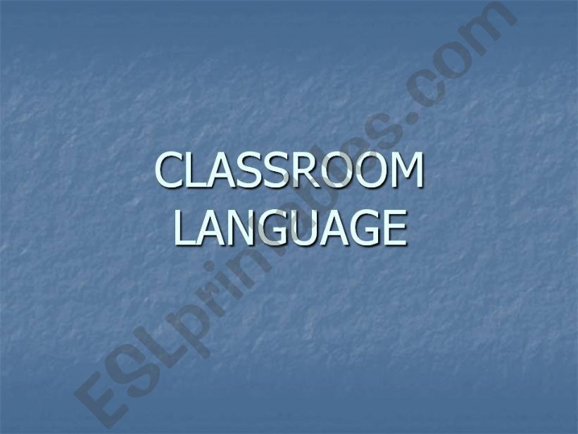 CLASSROOM NSTRUCTONS powerpoint
