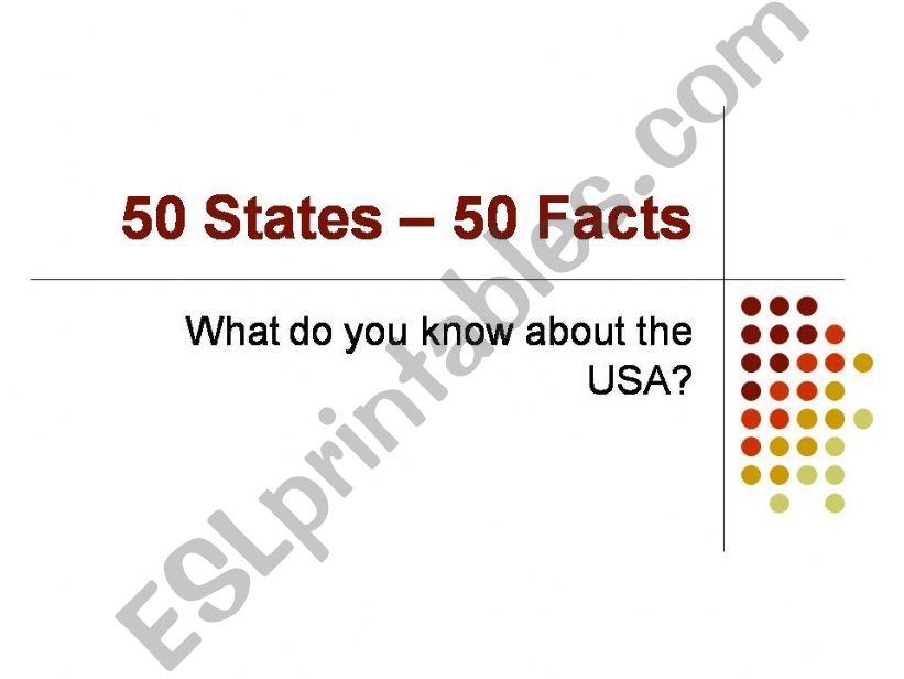 50 states, 50 facts powerpoint