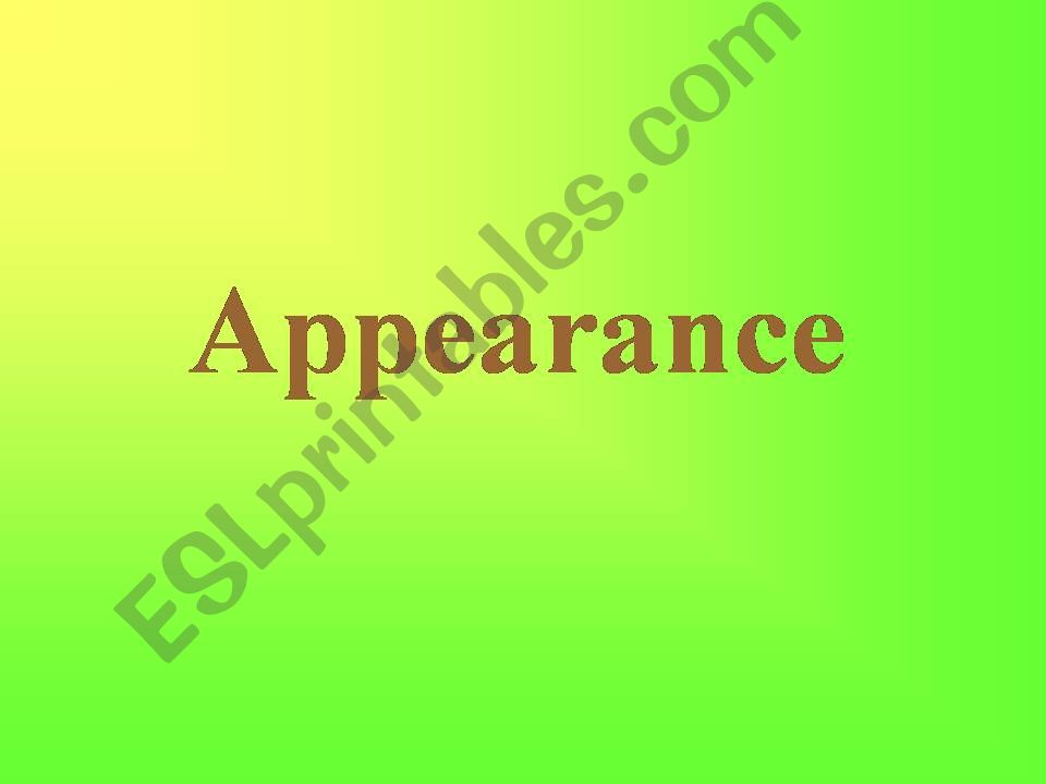 appearance powerpoint