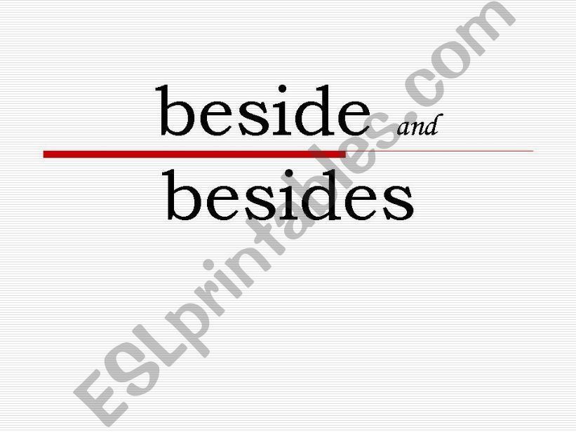 beside and besides powerpoint