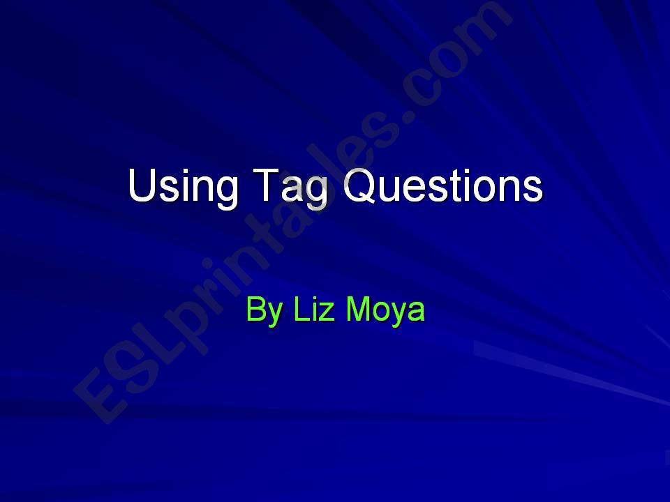 question tag powerpoint