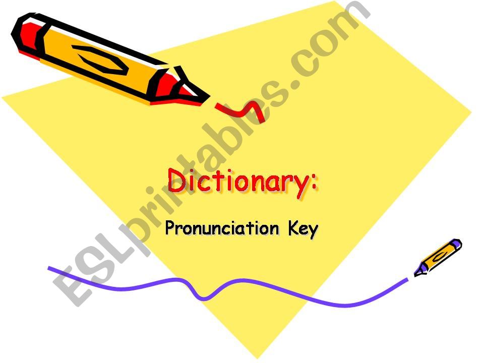Dictionary: Pronunciation Key powerpoint