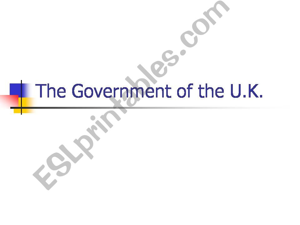 The Government of UK powerpoint