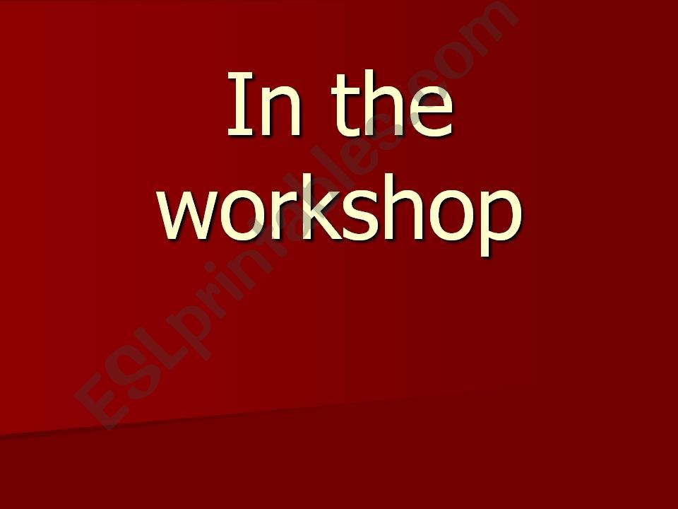 in the workshop 1 powerpoint