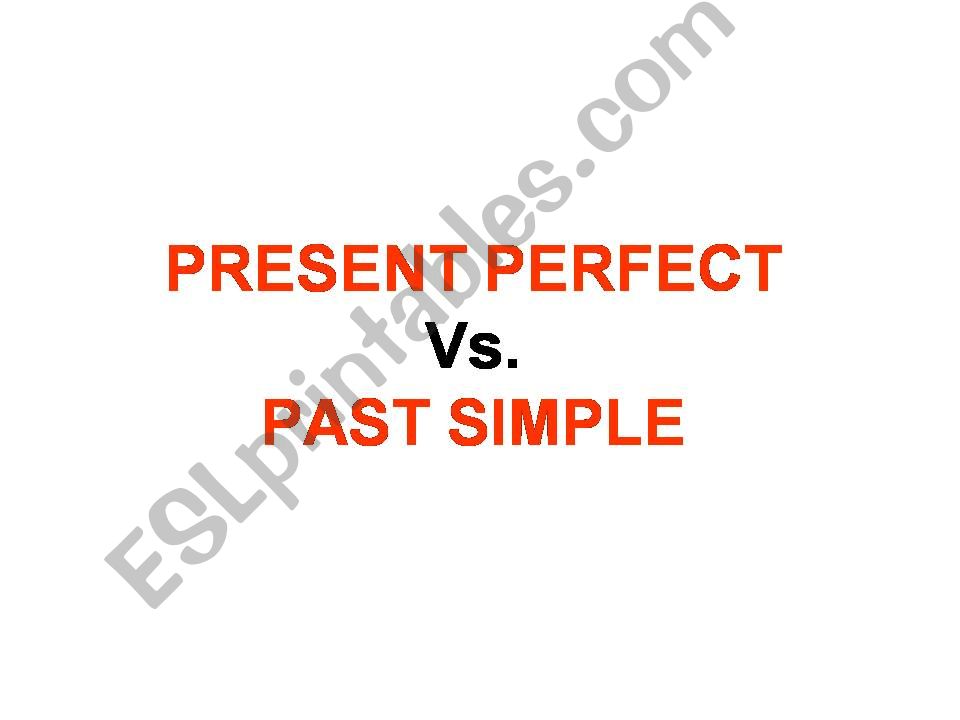 Present Perfect - Past Simple powerpoint