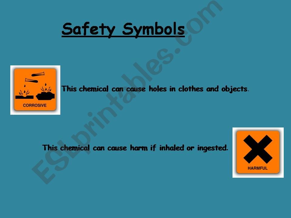 Science safety symbols powerpoint