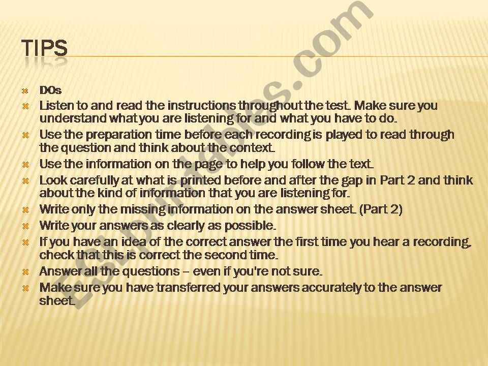 FCE part 4 listening part 4 powerpoint