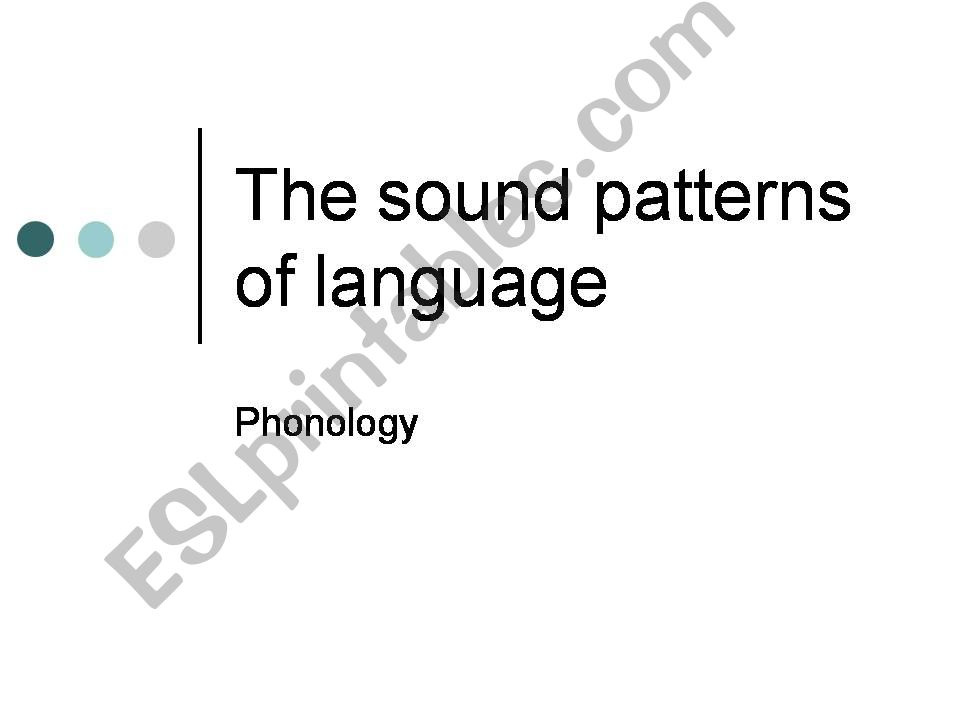 Phonology presentation powerpoint