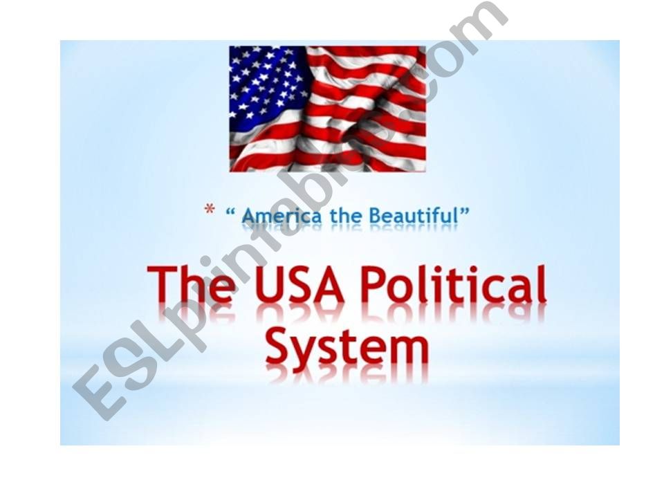 The USA Political System powerpoint