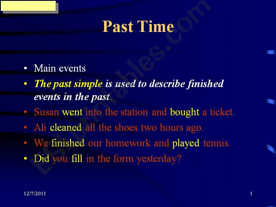 yds tenses powerpoint