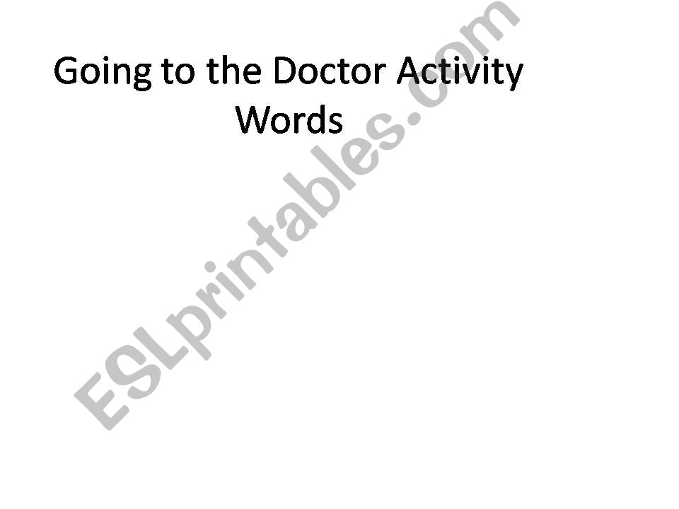 going to a doctor powerpoint