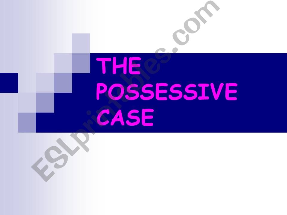 possessive case powerpoint