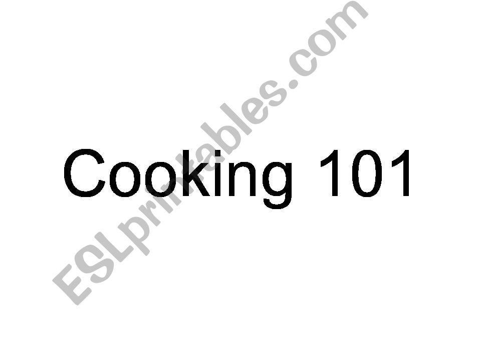 Cooking 101 powerpoint