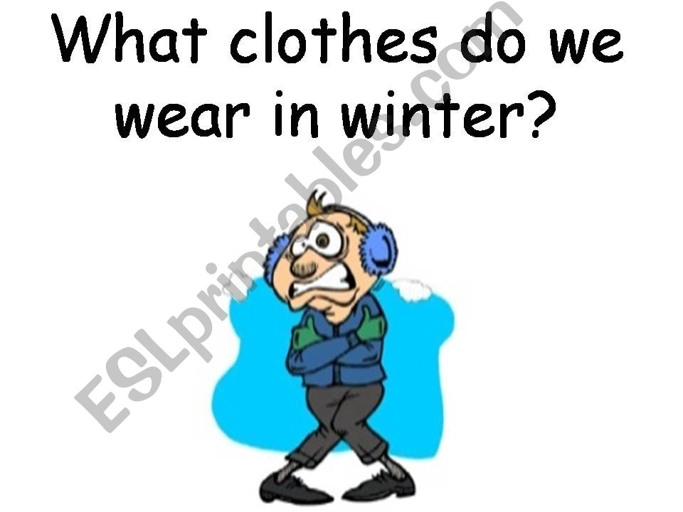 Winter clothing game powerpoint