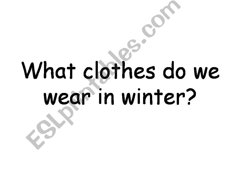 winter clothes memory game powerpoint