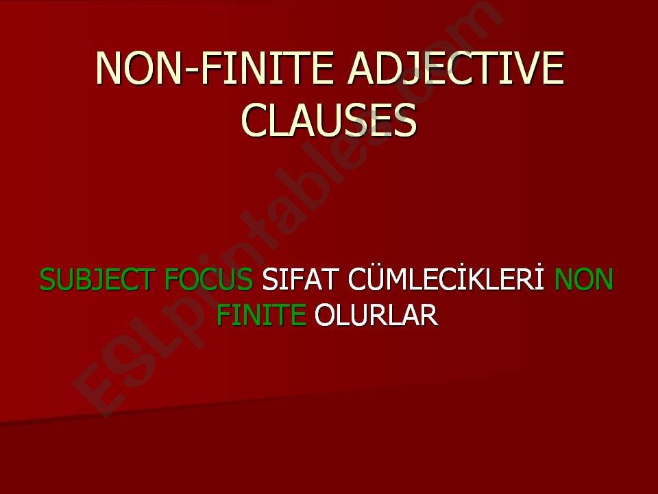 Non-Defining Adjective Clauses