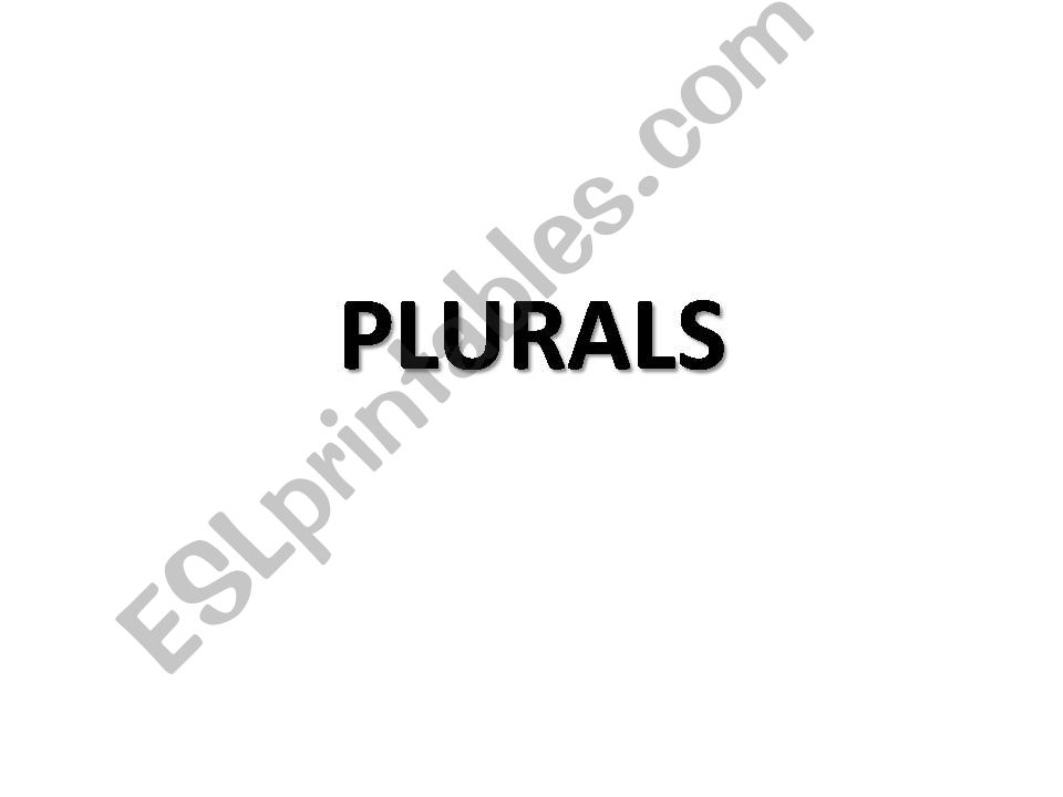 PLURAL NOUNS powerpoint