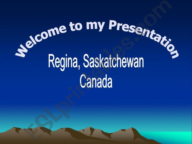 Saskatchewan - Take a Tour powerpoint