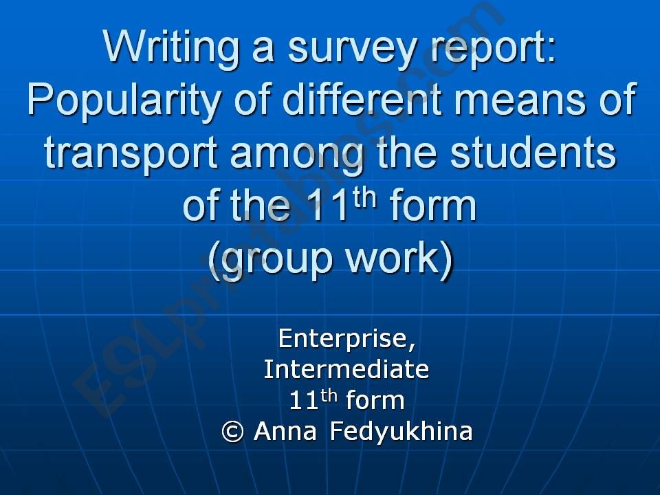 writing a survey report powerpoint