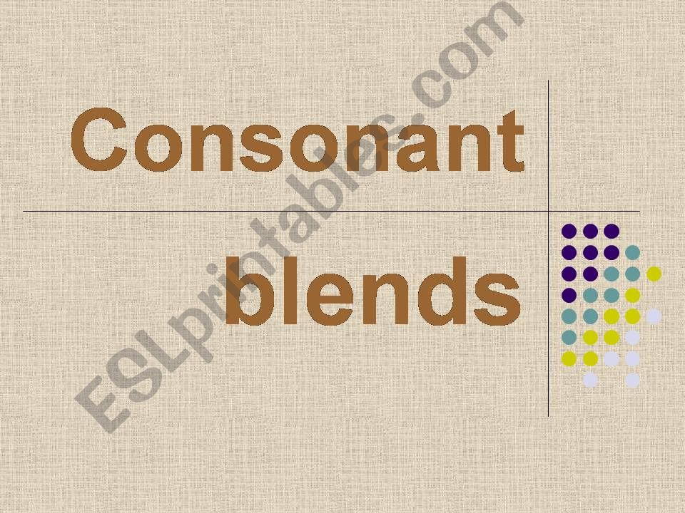 consonant blends bl & br powerpoint