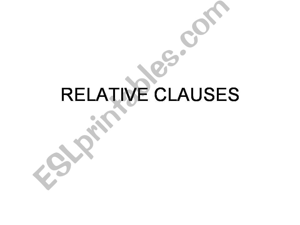 relative clauses powerpoint