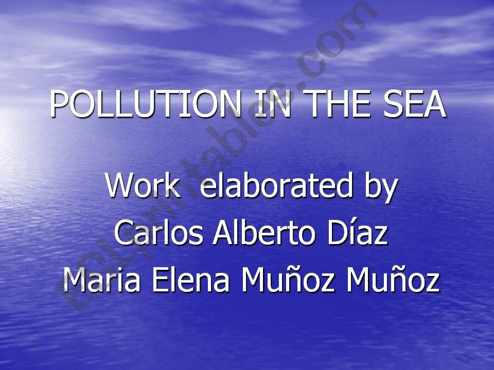 Sea pollution powerpoint