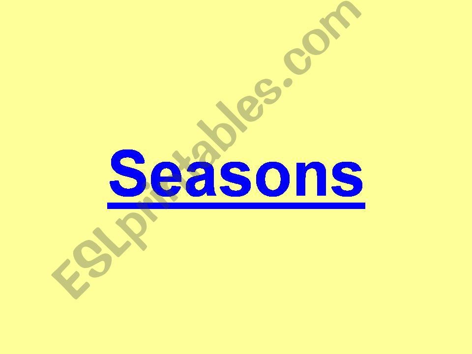 Seasons powerpoint