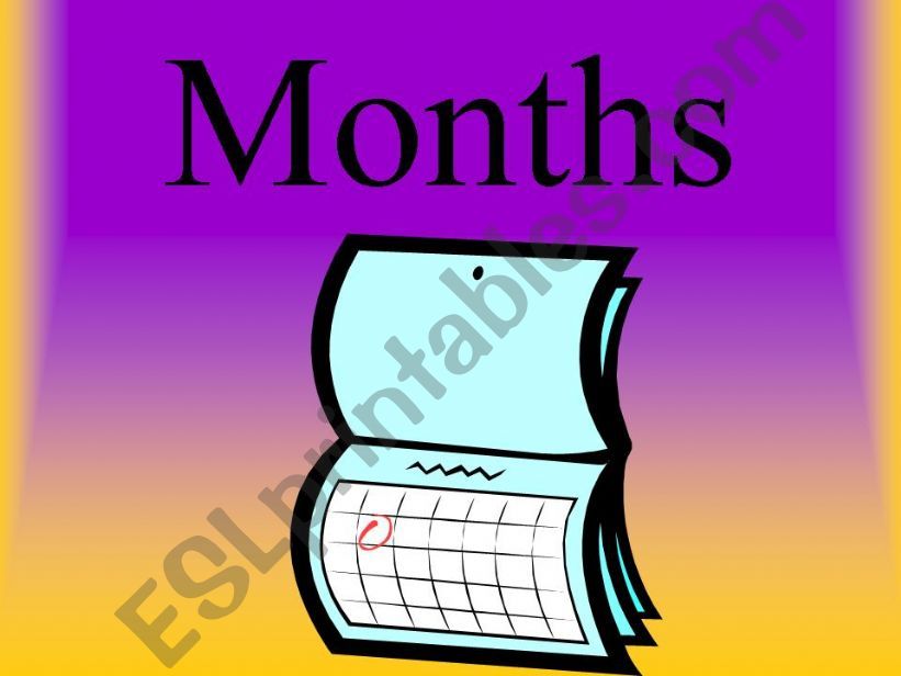 Months powerpoint