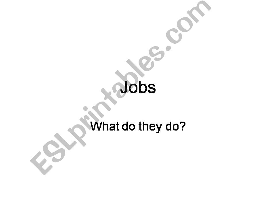 JOBS AND JOB DUTIES powerpoint